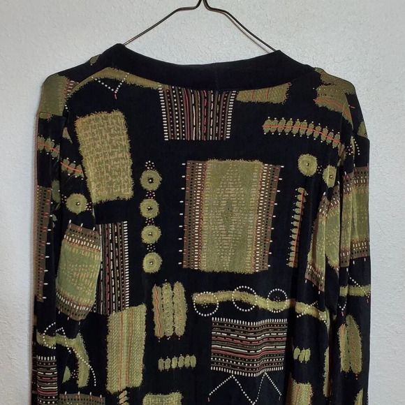 Coldwater Creek Womens Geometric Open Knit Cardigan Shrug Size Medium - Picture 7 of 10